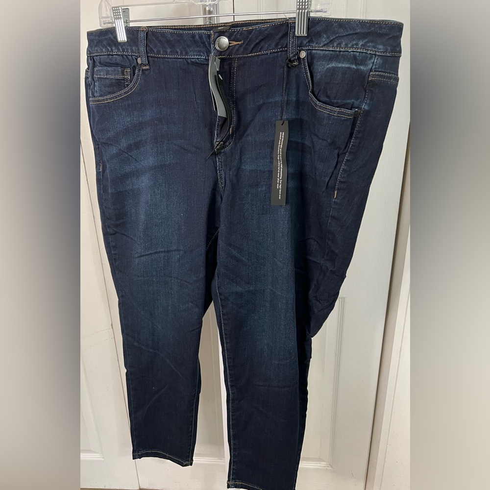NWT Lane Bryant Super Stretch Ankle Jeans 20P Petite Blue 20